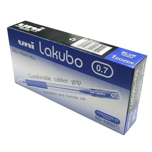 Bolígrafo azul Uni-Ball Lakubo de 0,7 mm