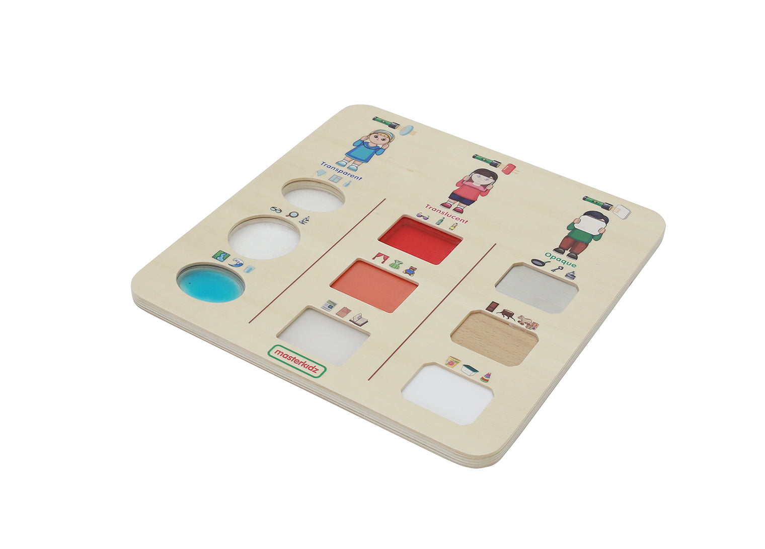 Quadro didático STEM a luz atravessa
