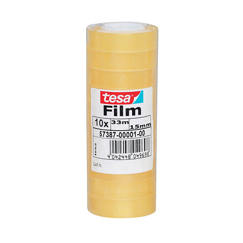Rollo de cinta de acordeón transparente Tesa Basic, 15 mm x 33 m