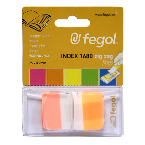Index aderente Fegol 1680-08 1"(25x43mm) laranja - Sílaba