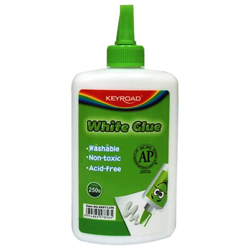 Botella de pegamento blanco Keyroad con aplicador, 250 g