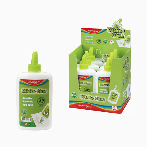 Botella de pegamento blanco Keyroad con aplicador, 250 g