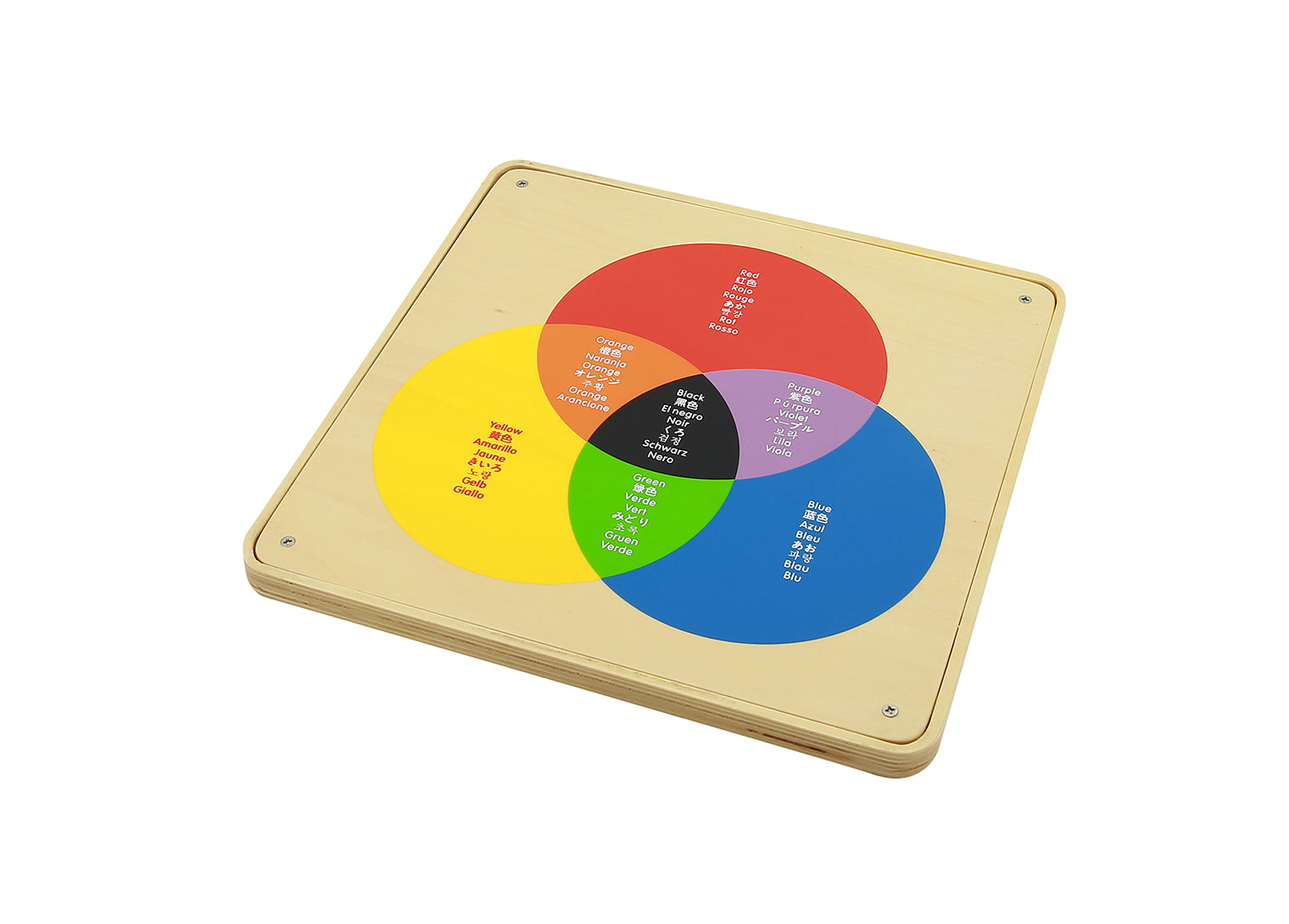 Quadro didático encaixes mistura espelhos de cores