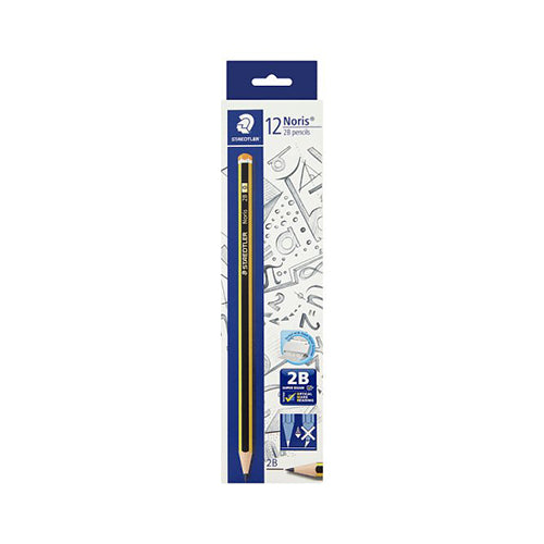 Lápices de grafito Staedtler Noris 0/2B (caja de 12)