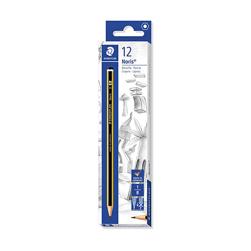Lápices de grafito Staedtler Noris n.º 1/B (caja de 12)