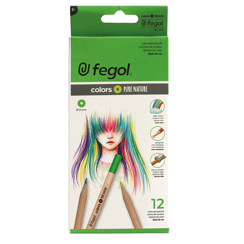 Lápices de colores largos Fegol Colors Pure Nature (caja de 12)
