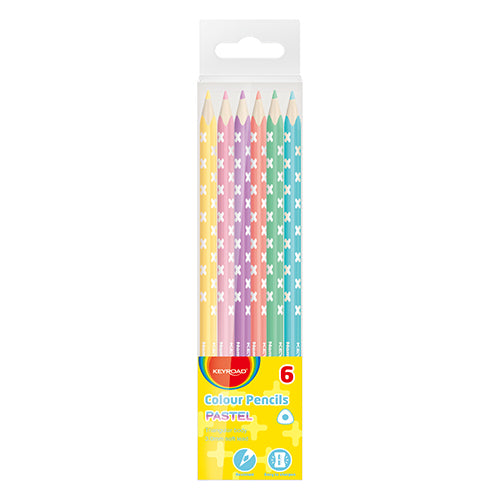 Lápices de colores pastel Keyroad (caja de 6)