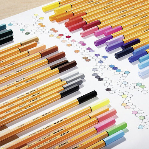 Marcador de fibra azul Stabilo Point Fineliner 0.4