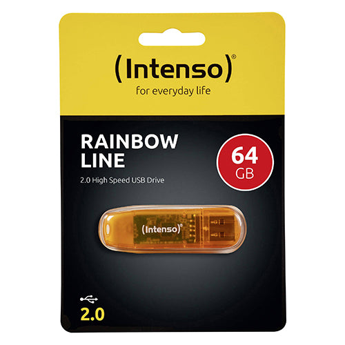 Disco-pen 64GB USB 2.0 Línea Arcoíris Intenso