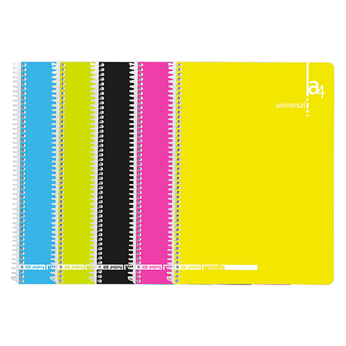 Fegol A4 spiral notebook (80 sheets) lined colors