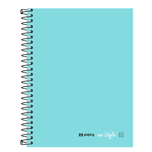 Cuaderno espiral de tapa dura Pajory A5 (120 páginas) estilo neo: con líneas pastel