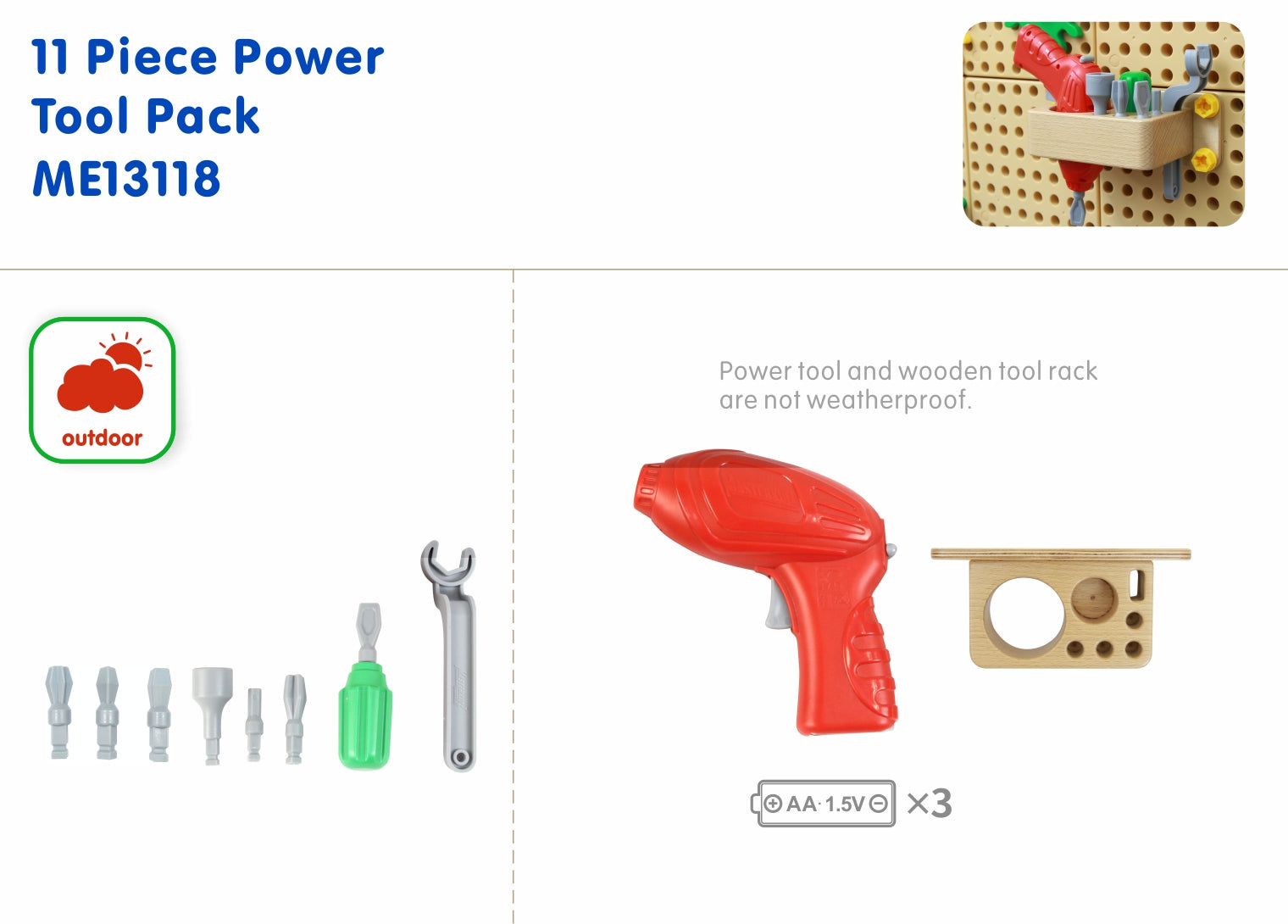 Kit de 11 peças STEM ferramentas elétricas