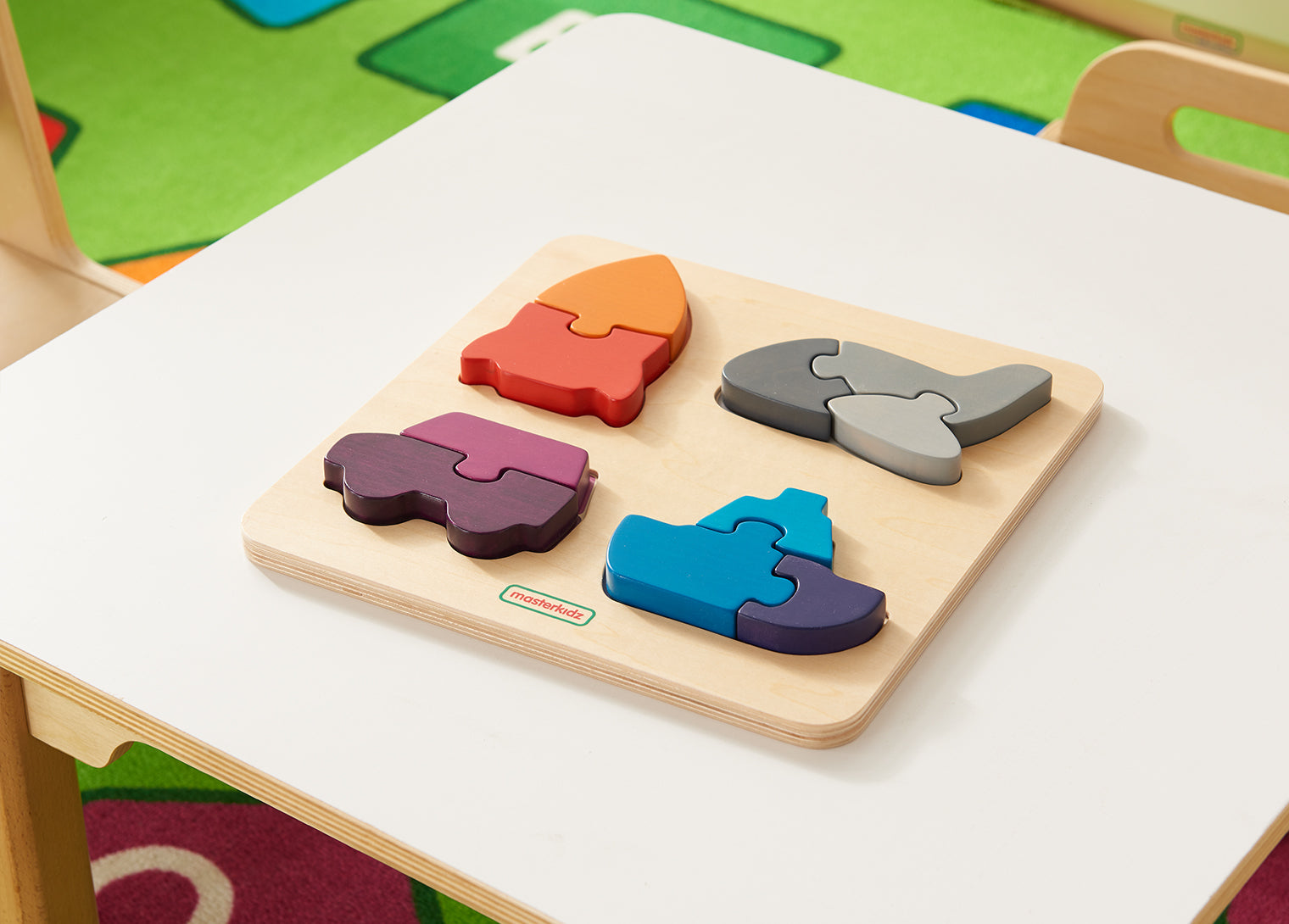 Quadro didático puzzle transportes