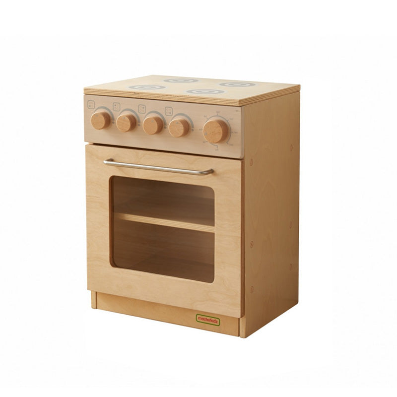 Fogão com forno miniatura madeira natural/branco - Sílaba