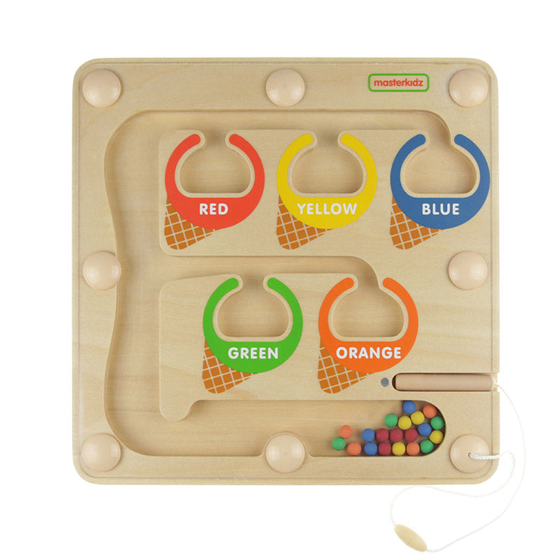 Quadro didático labirinto magnético cores