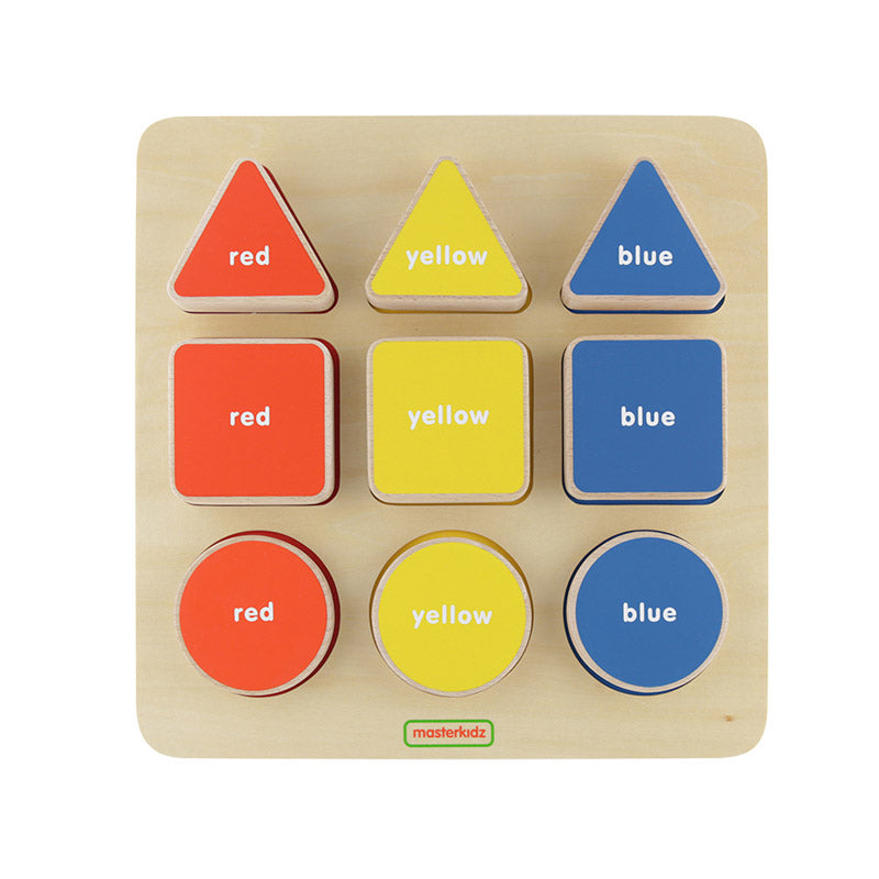 Quadro didático c/ peças geométricas e cores