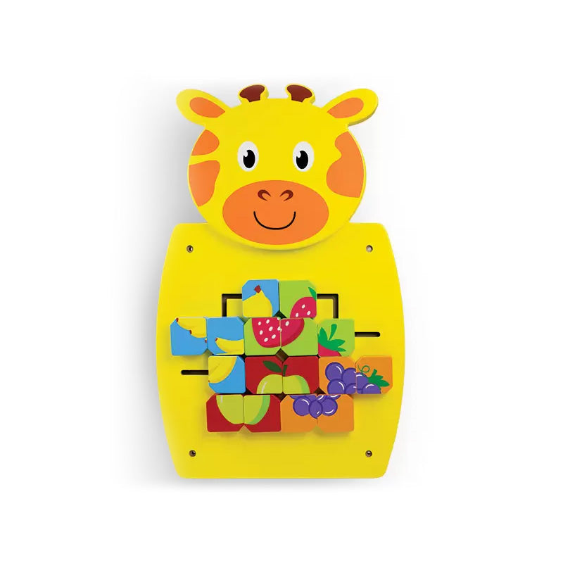 Quadro manipulável frutos girafa