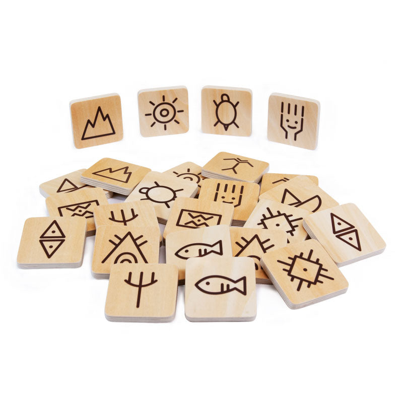 Juego de memoria con dibujos ancestrales