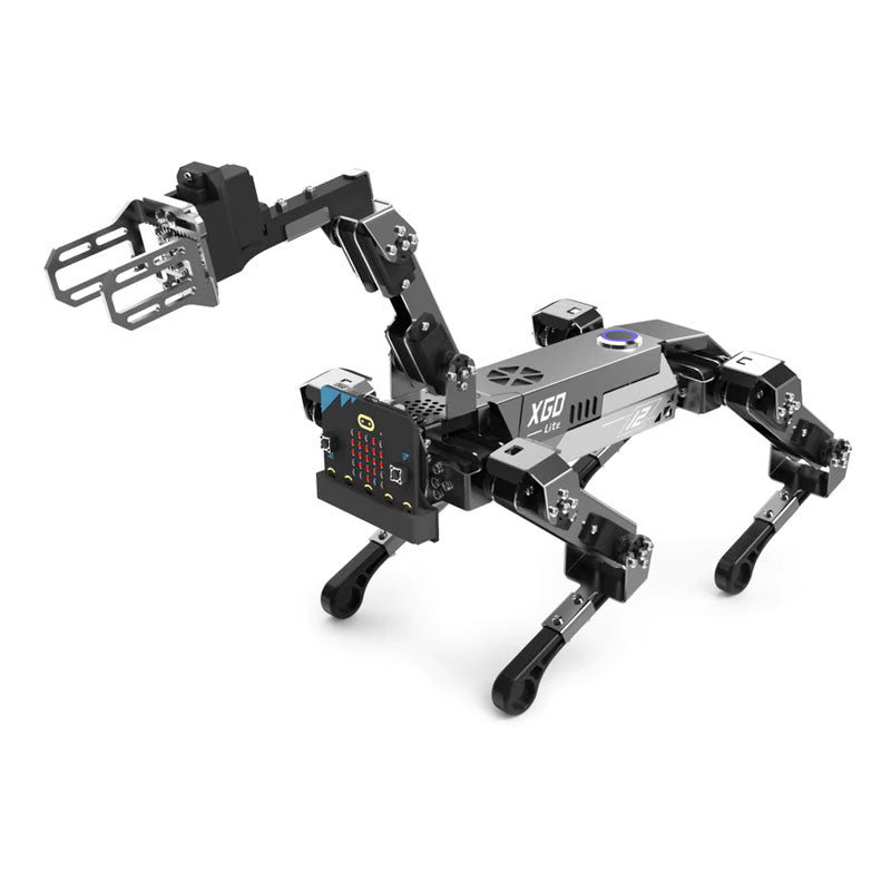 Kit de perro robot con brazo robótico Micro:bit (sin placa de circuito)