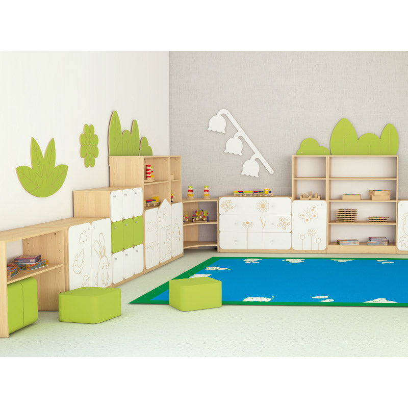 Decoración de pared con trébol de menta