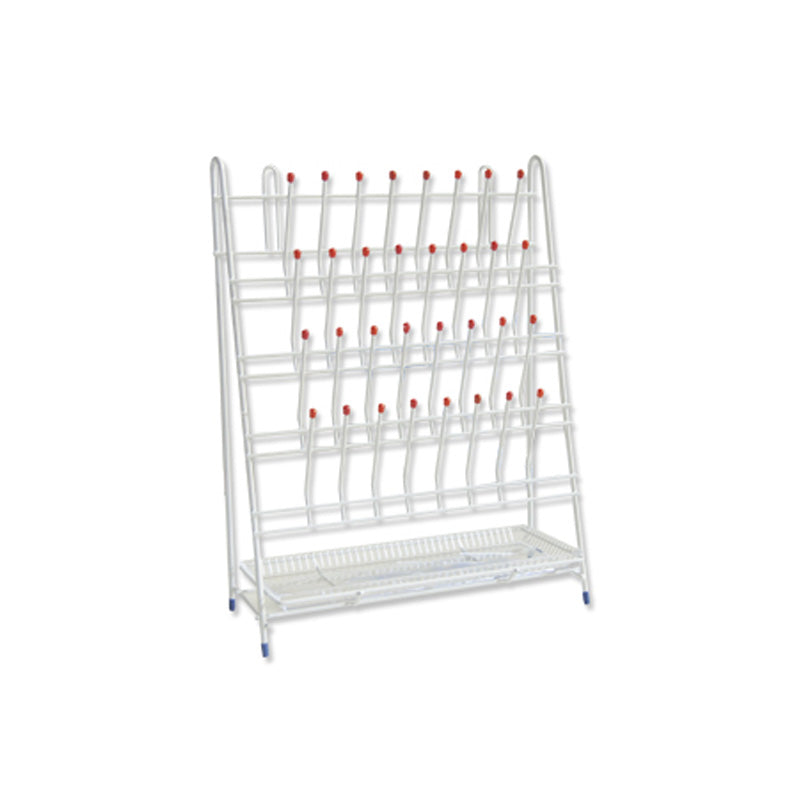 Soporte escurridor de materiales de encimera con 32 terminales.