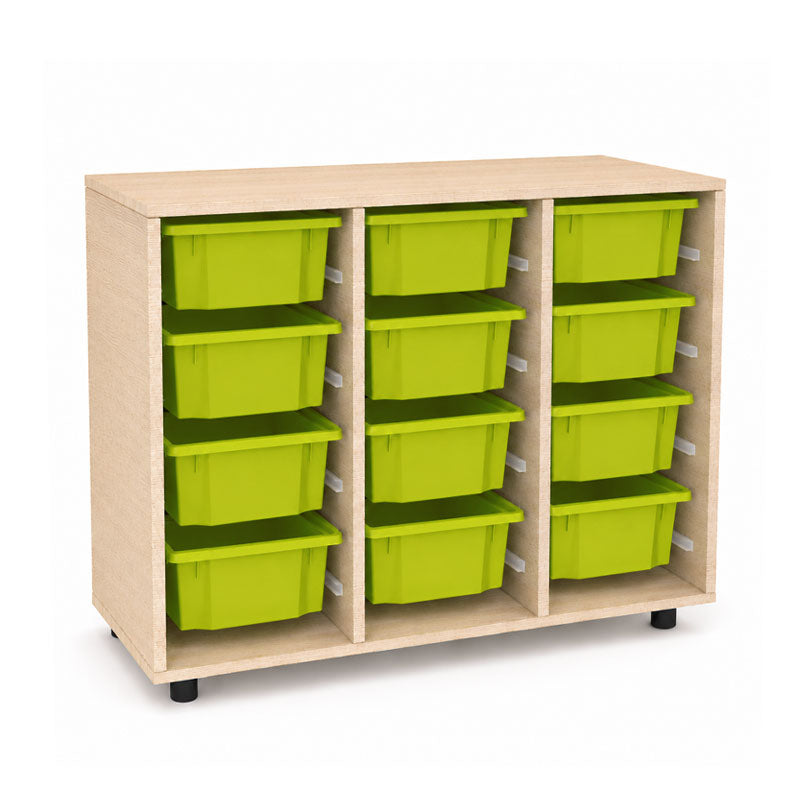Living Cabinet size S open with 12 Double (Iguazu) boxes