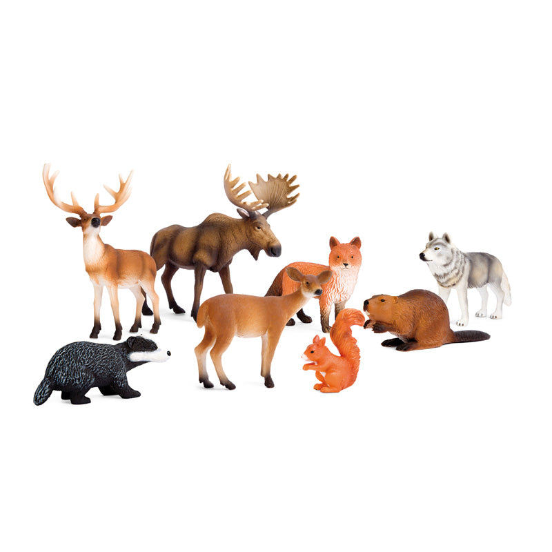 Conjunto de 8 animales del bosque
