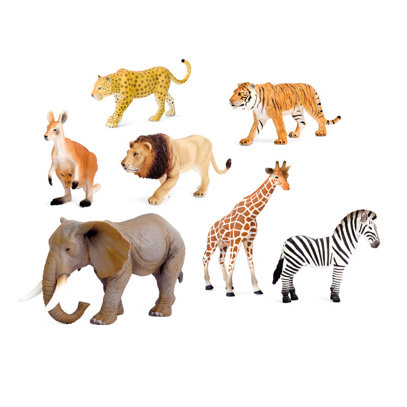 Conjunto de 7 animales de la selva