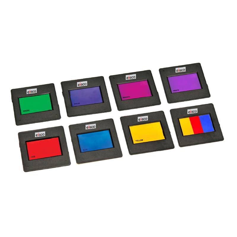 Conjunto de 8 filtros de cores com caixilho - Sílaba
