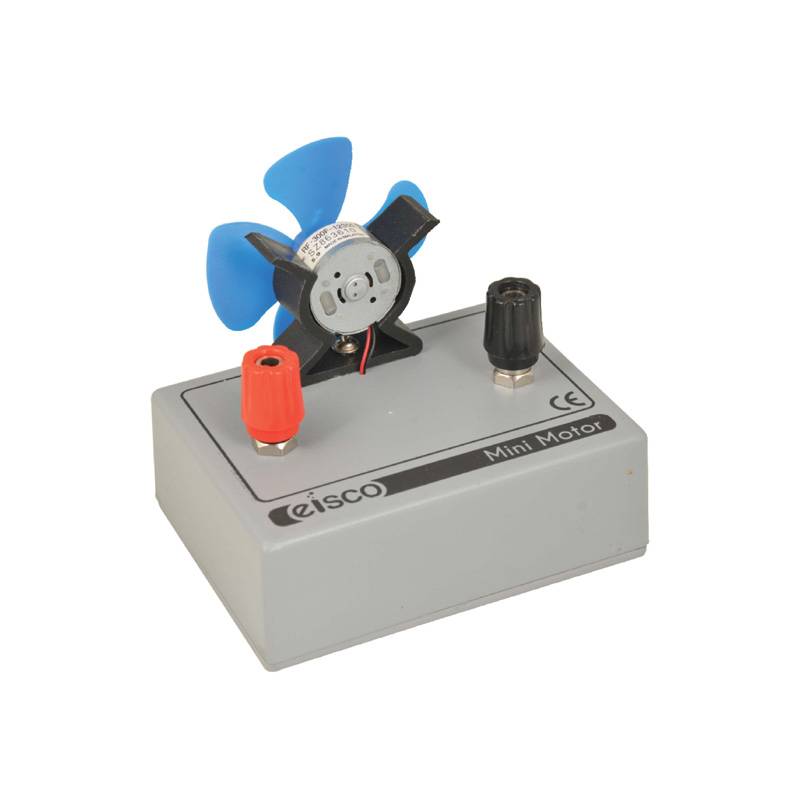 Motor de célula solar, montado sobre una base.