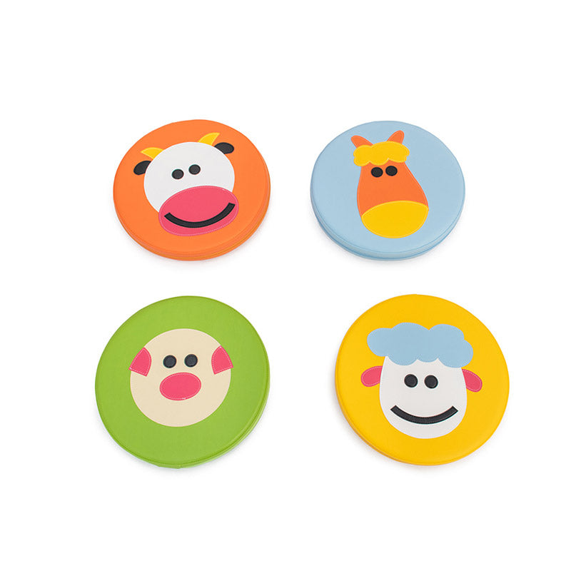 Juego de 4 cojines - Animales de granja