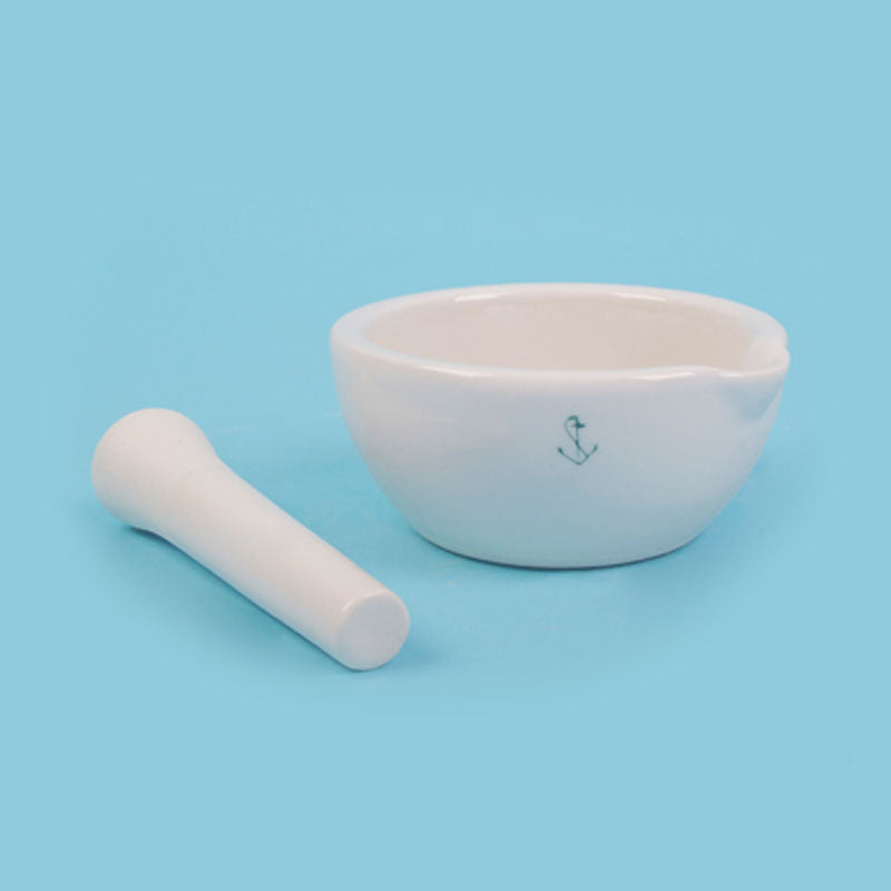 Almofariz de porcelana com pilão - Sílaba