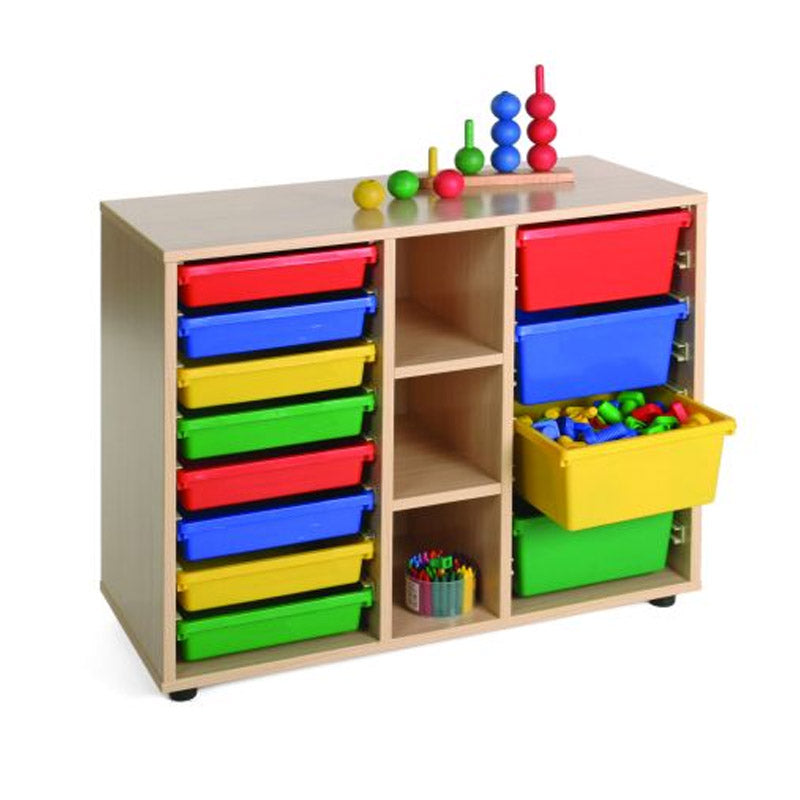 Mueble Línea NE, medida S, con 2 estantes centrales.
