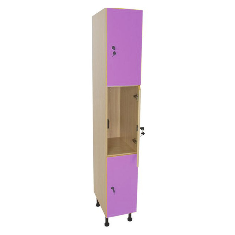 NE Line wardrobe high locker with 3 doors, lock and hanger door