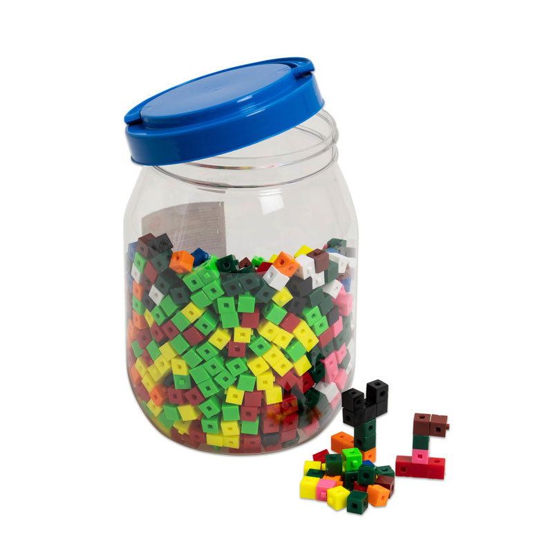 Juego de 1000 cubos de plástico entrelazados de colores de 1 cm.