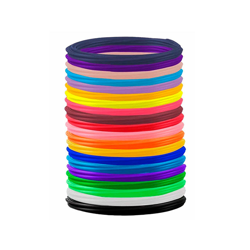 Filamentos PLA 1,75mm para caneta 3D (20 cores com 5 metros cada) - Sílaba