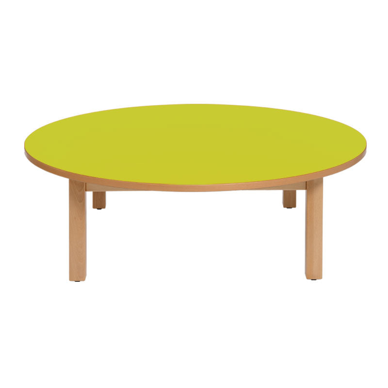 mesa circular verde clara
