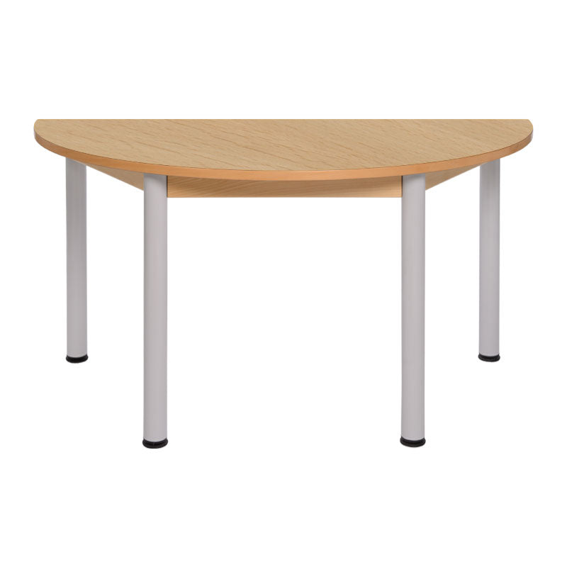 Mesa semicircular con patas de metal NE
