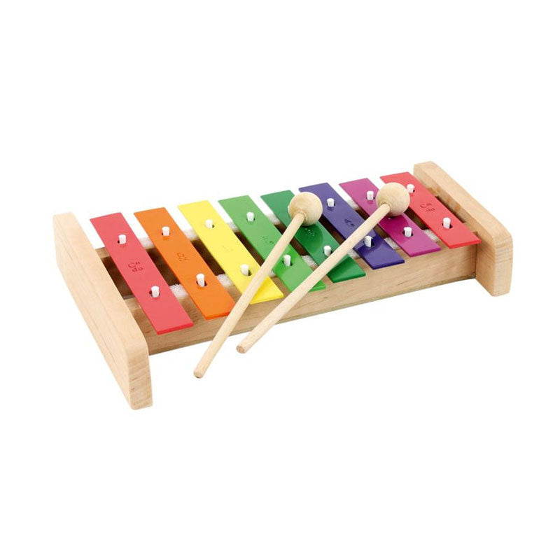 Metalófono con 8 barras y 2 mazos (24cm)