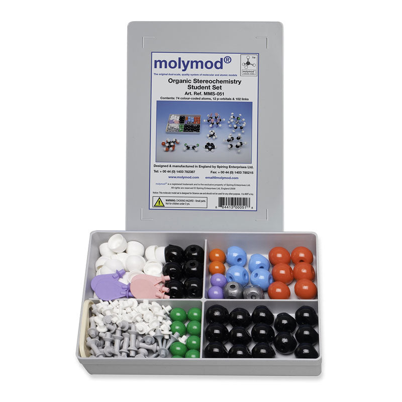 Modelo molecular de química orgánica del estudiante (70 átomos y 92 enlaces)