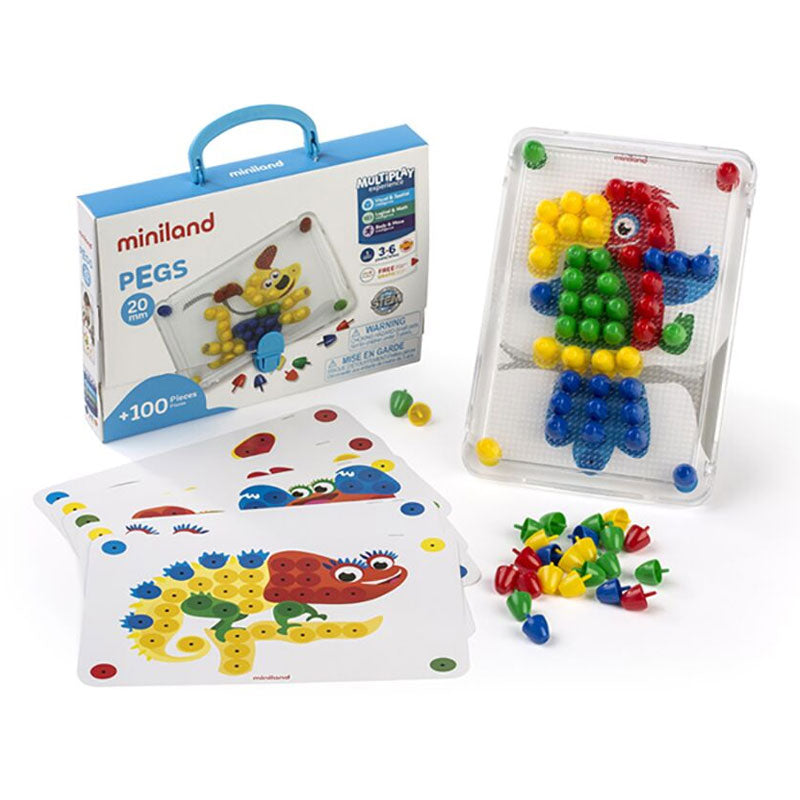Mala de Pinos 20 mm (6 fichas e 100 pinos) - Sílaba