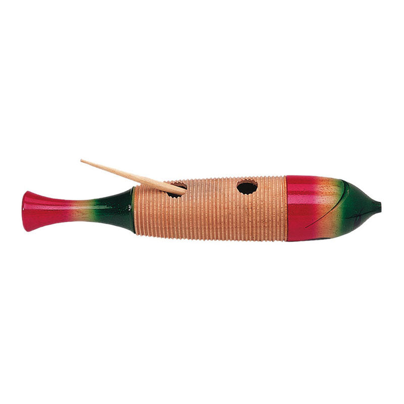 Güiro estilo pescado Reco-reco con raspador, 40cm