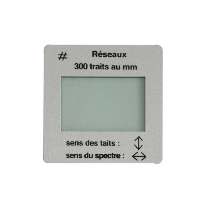 Rede de difracção c/ 300 linhas/mm - Sílaba