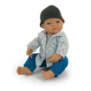 Roupa de meia estação azul para boneco (40 cm)