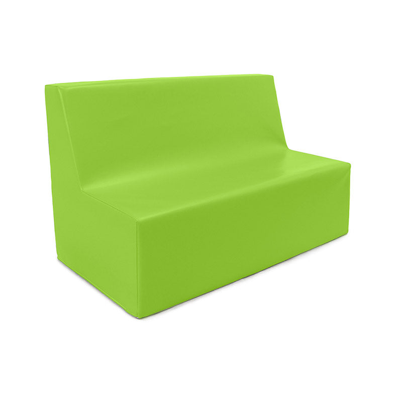 Sofá reto duplo verde claro - Sílaba