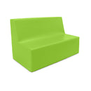 Sofá reto duplo verde claro