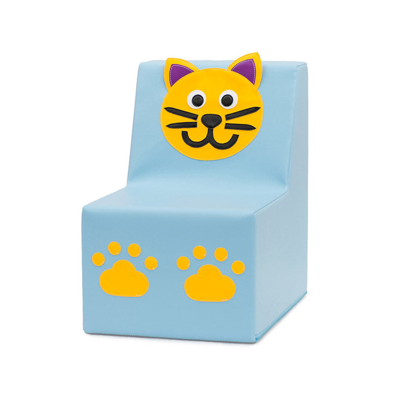 Single cat sofa in light blue color
