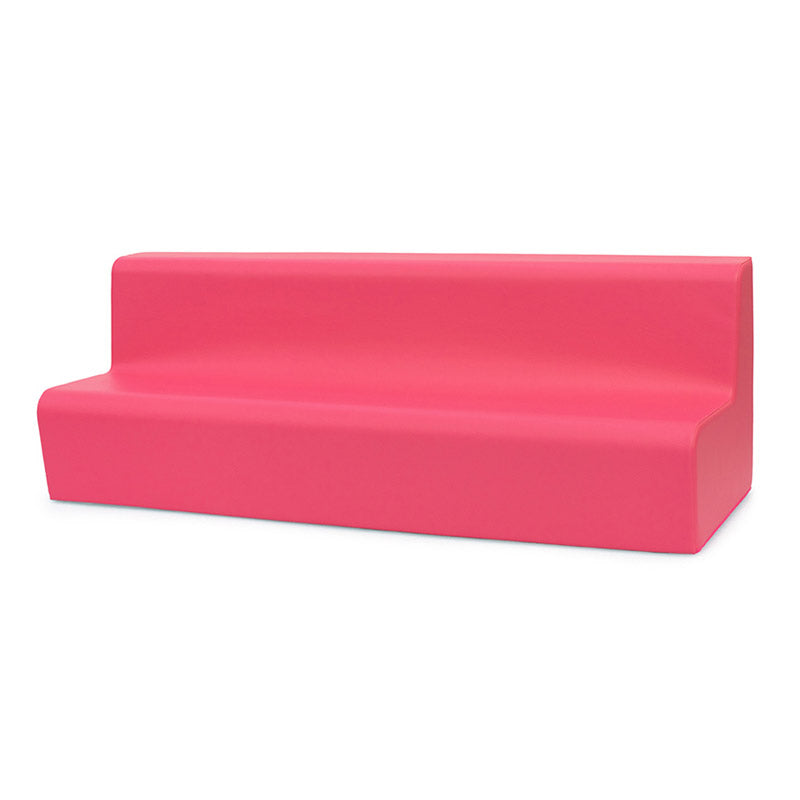 Pink triple curved sofa