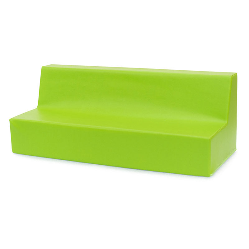 sofá triple verde claro