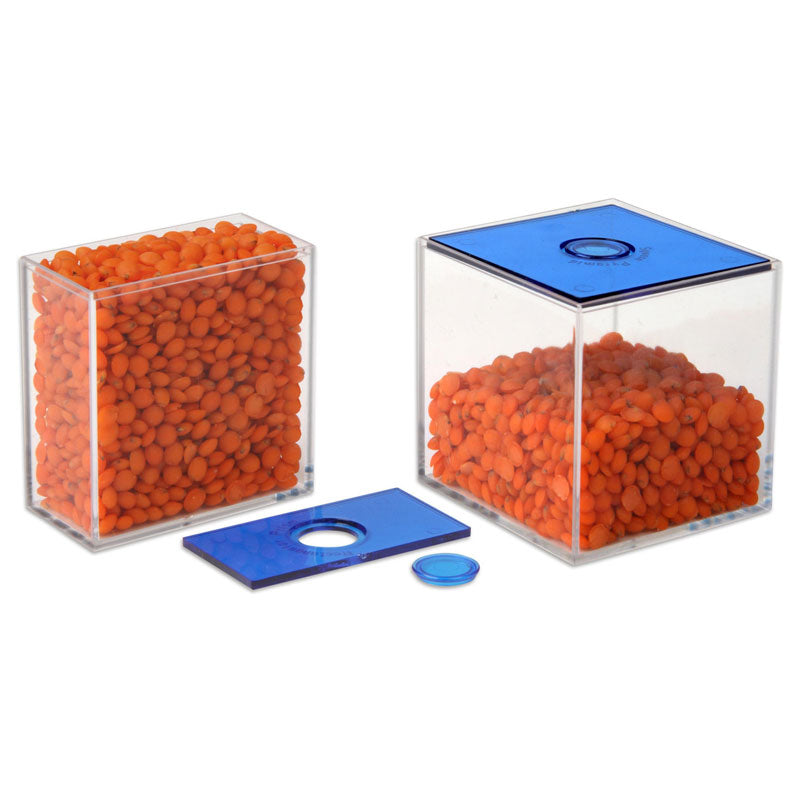 Conjunto de 17 sólidos de enchimeto com tampa azul